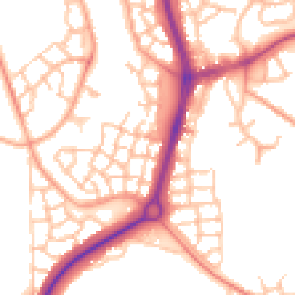 Daytime road noise heatmap for TF4 2SL