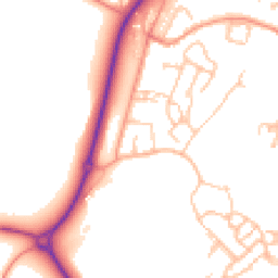 Daytime road noise heatmap for TF4 3BF