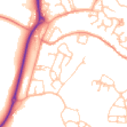 Daytime road noise heatmap for TF4 3FF