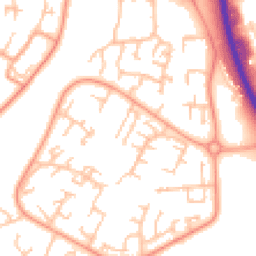 Daytime road noise heatmap for TF7 4BB