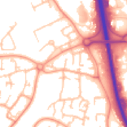 Daytime road noise heatmap for TF7 4BN