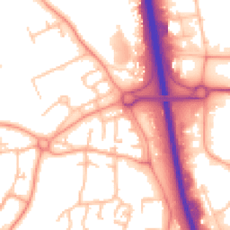 Daytime road noise heatmap for TF7 4EF