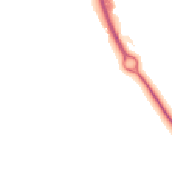 Night-time road noise heatmap for TF7 4JA