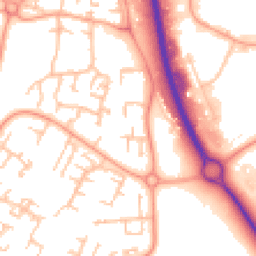 Daytime road noise heatmap for TF7 4JN