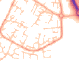 Daytime road noise heatmap for TF7 4JX