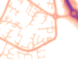 Daytime road noise heatmap for TF7 4JY