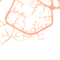 Daytime road noise heatmap for TF7 4PZ