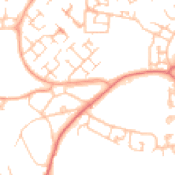 Daytime road noise heatmap for TF7 5JR