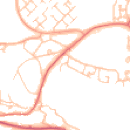Daytime road noise heatmap for TF7 5LF