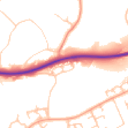 Daytime road noise heatmap for TF7 5QX