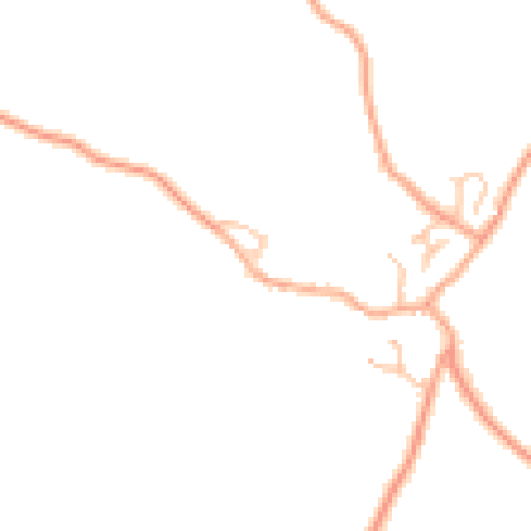 Daytime road noise heatmap for TF9 2BL