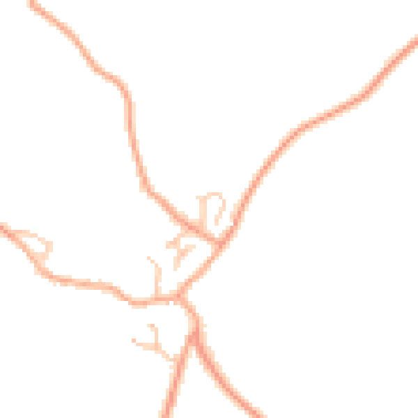 Daytime road noise heatmap for TF9 2DE