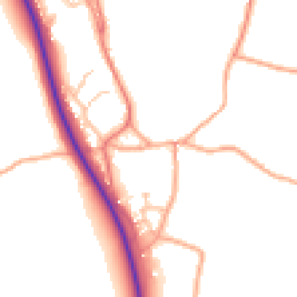 Daytime road noise heatmap for TF9 2TF
