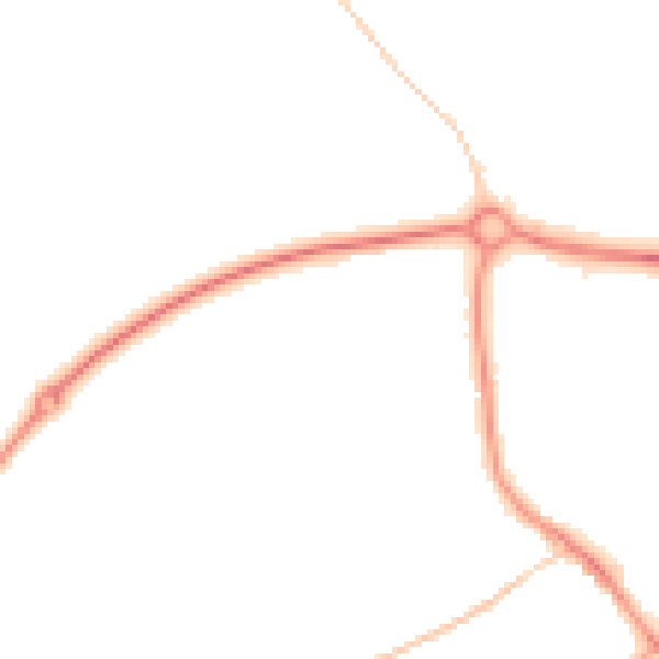 Night-time road noise heatmap for TF9 3PT