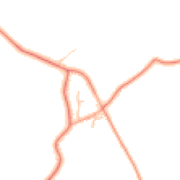 Daytime road noise heatmap for TF9 3TH