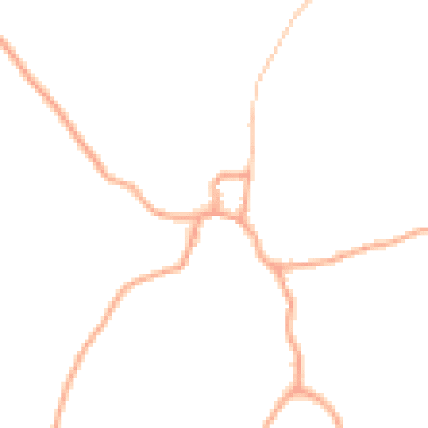 Daytime road noise heatmap for TF9 4JB