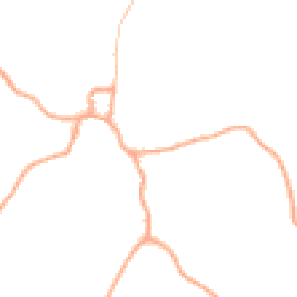 Daytime road noise heatmap for TF9 4JF