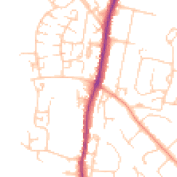 Daytime road noise heatmap for TN10 3BF