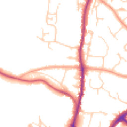 Daytime road noise heatmap for TN10 3BY