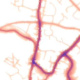 Daytime road noise heatmap for TN10 3DN