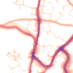 Daytime road noise heatmap for TN10 3DP