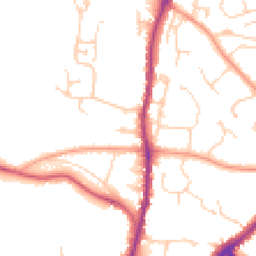 Daytime road noise heatmap for TN10 3EA