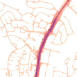 Daytime road noise heatmap for TN10 3NR