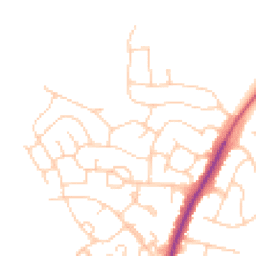 Daytime road noise heatmap for TN10 3QN