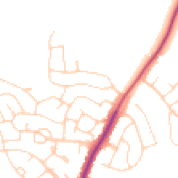 Daytime road noise heatmap for TN10 3QT