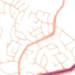 Daytime road noise heatmap for TN10 4DA