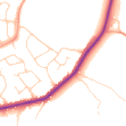Daytime road noise heatmap for TN10 4HH