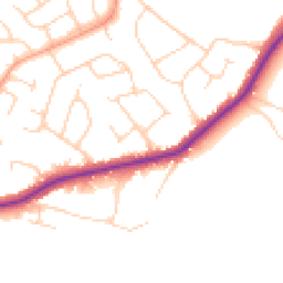 Daytime road noise heatmap for TN10 4JS