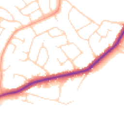 Daytime road noise heatmap for TN10 4LA