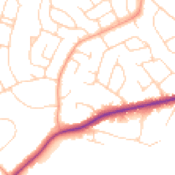 Daytime road noise heatmap for TN10 4NA
