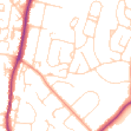 Daytime road noise heatmap for TN10 4QA