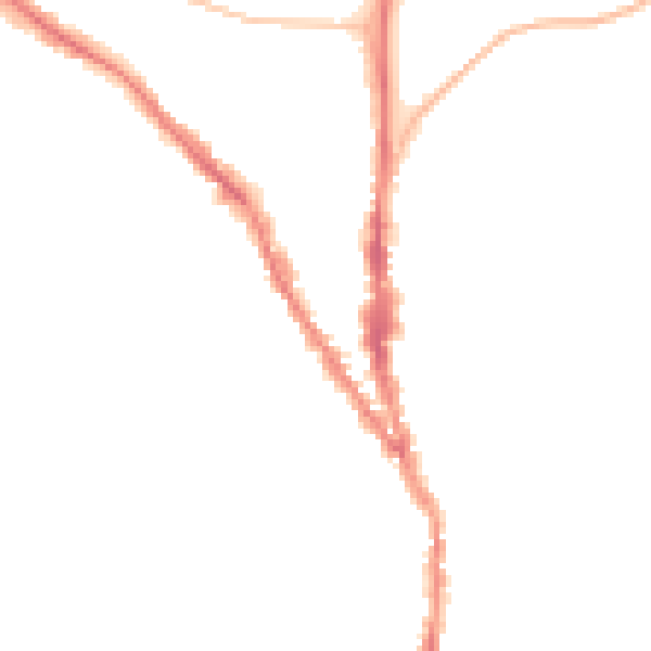 Night-time road noise heatmap for TN13 1AD