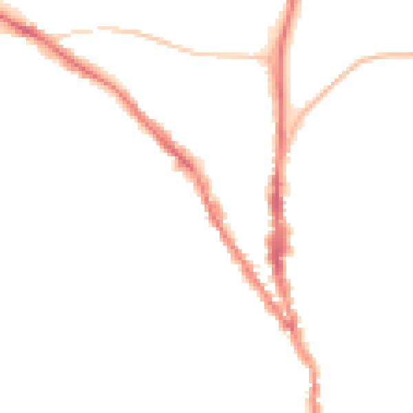 Night-time road noise heatmap for TN13 1AX