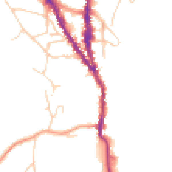 Daytime road noise heatmap for TN13 1BU