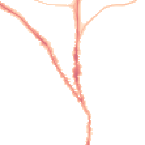 Night-time road noise heatmap for TN13 1DF