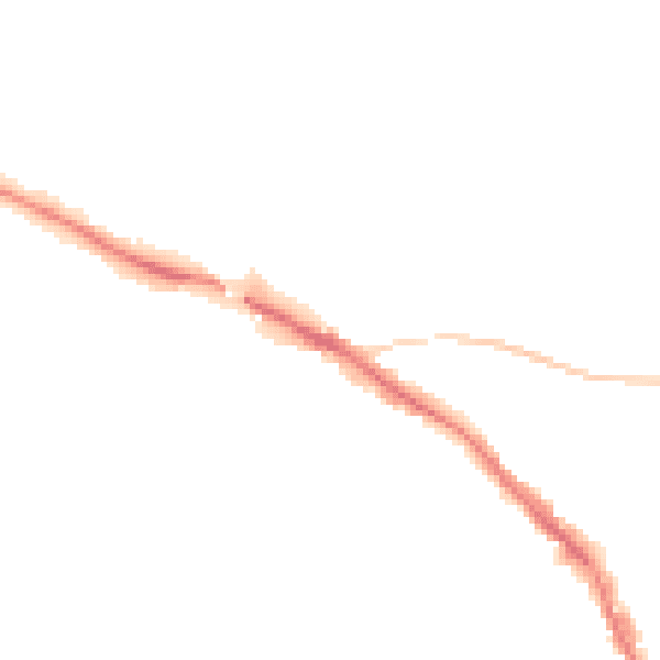 Night-time road noise heatmap for TN13 1DL