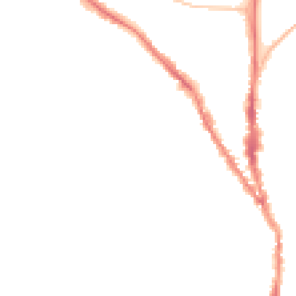 Night-time road noise heatmap for TN13 1DR