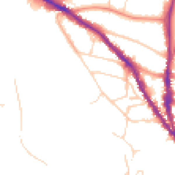 Daytime road noise heatmap for TN13 1ES