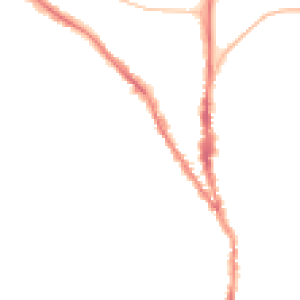 Night-time road noise heatmap for TN13 1YG
