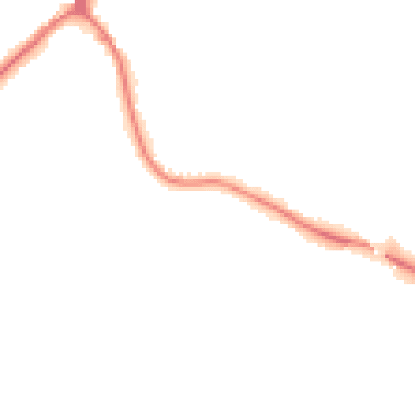 Night-time road noise heatmap for TN13 2JL