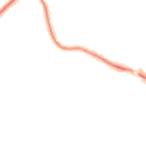 Night-time road noise heatmap for TN13 2JN