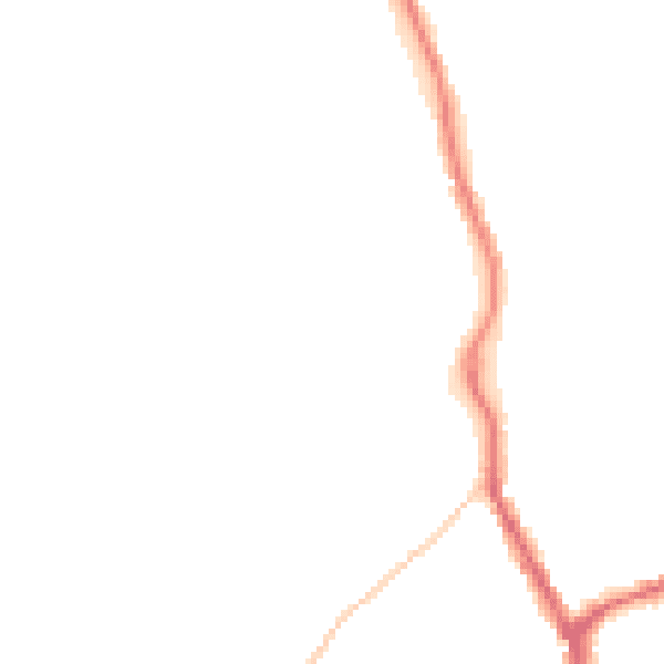 Night-time road noise heatmap for TN13 2QX
