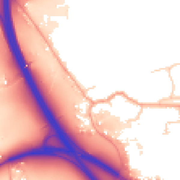 Daytime road noise heatmap for TN13 2RX