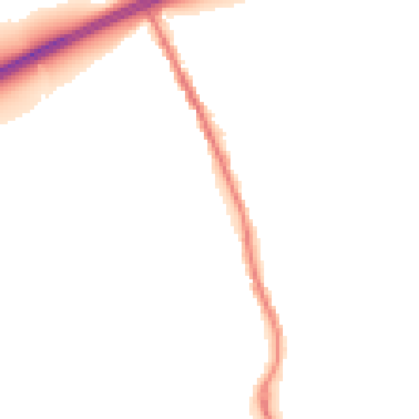 Night-time road noise heatmap for TN13 2UH