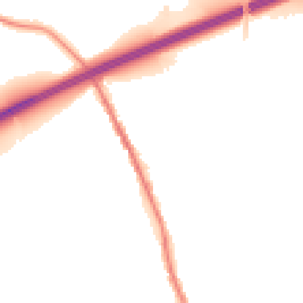 Night-time road noise heatmap for TN13 2US
