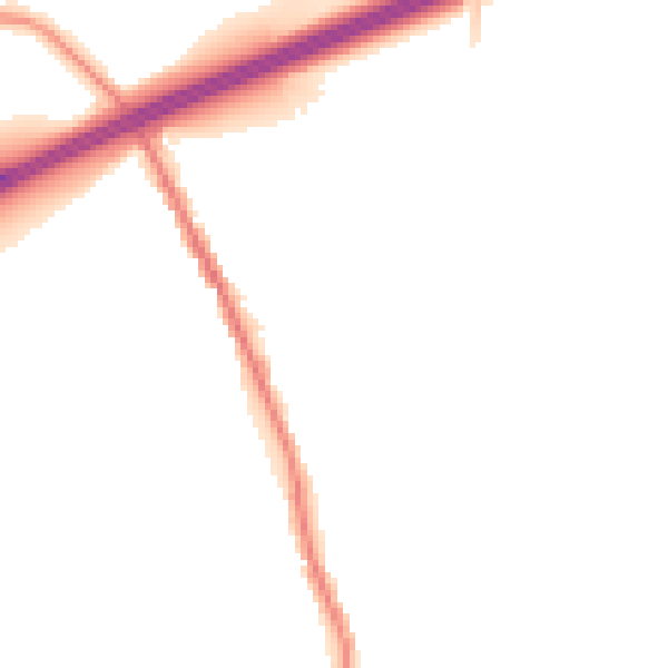Night-time road noise heatmap for TN13 2UU